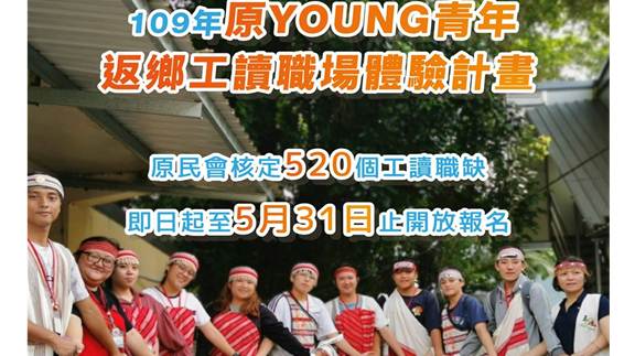 109年度原young青年返鄉工讀職場體驗計畫